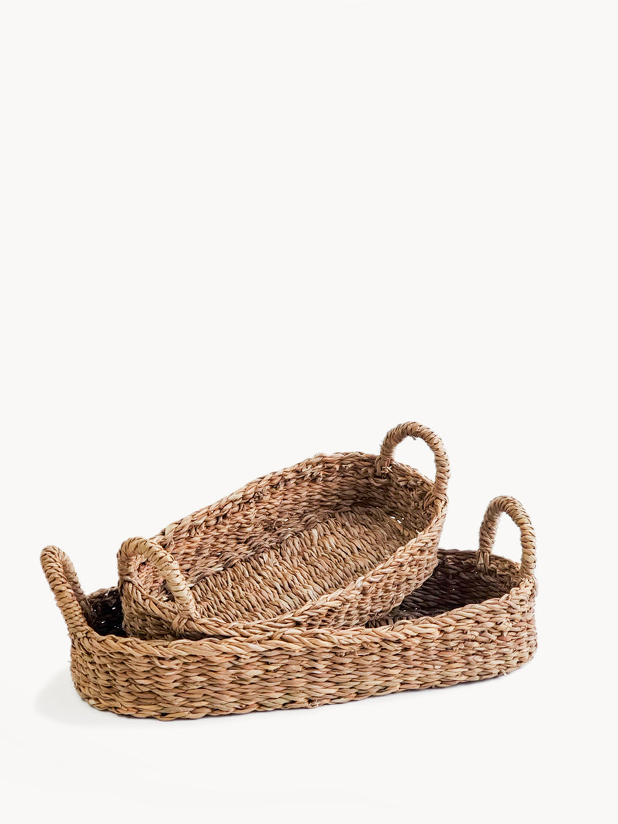 Seagrass Bread Basket with Natural Handle