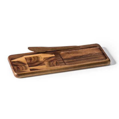 Acacia Cheese Board with Knife