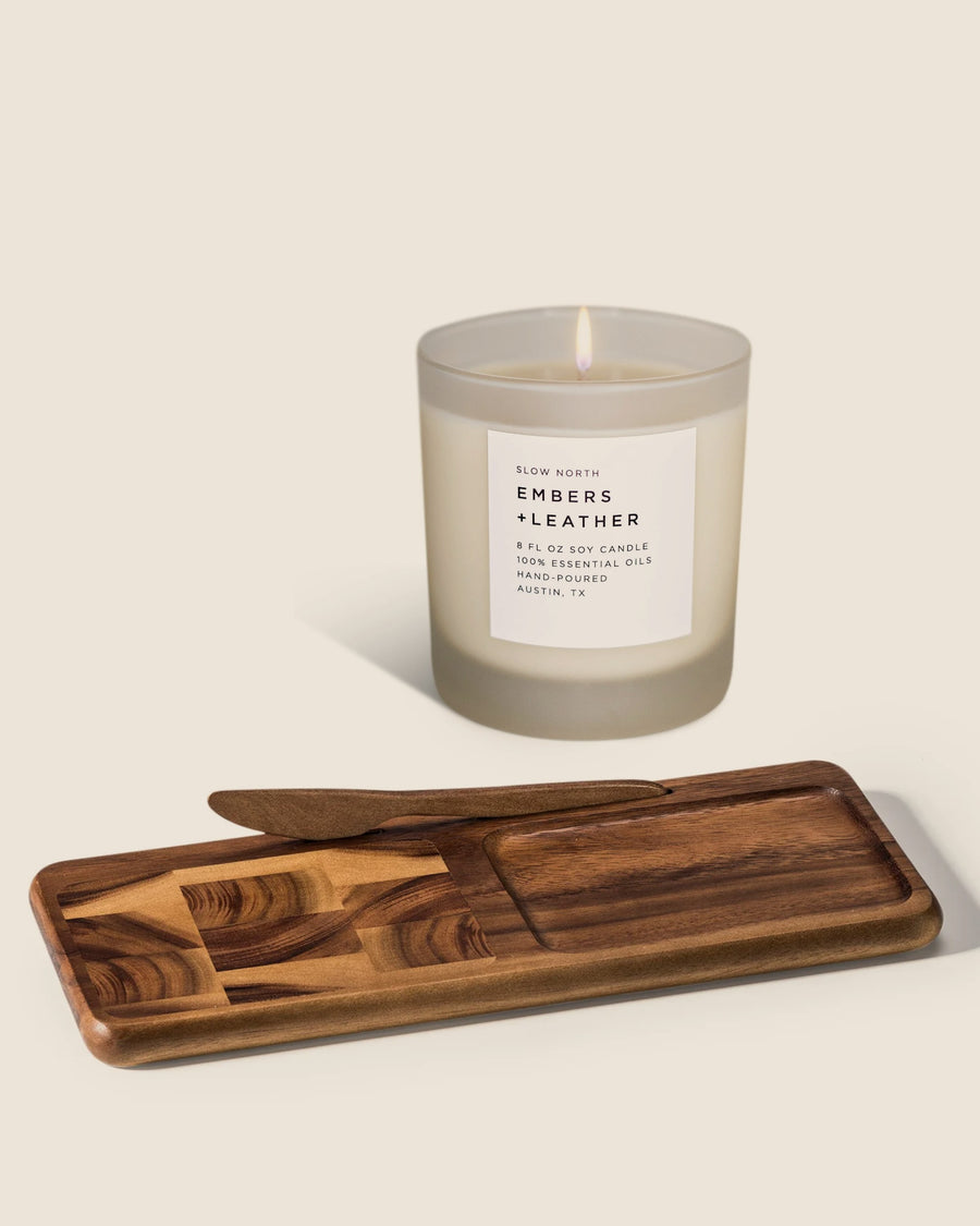 The Host Gift — Cheese Board & Candle Set